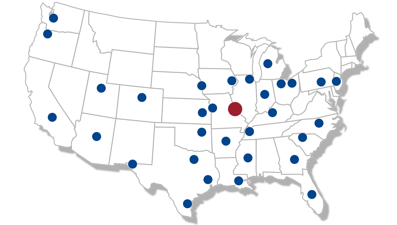 Area map of Rapid Response highlighting CDL job locations