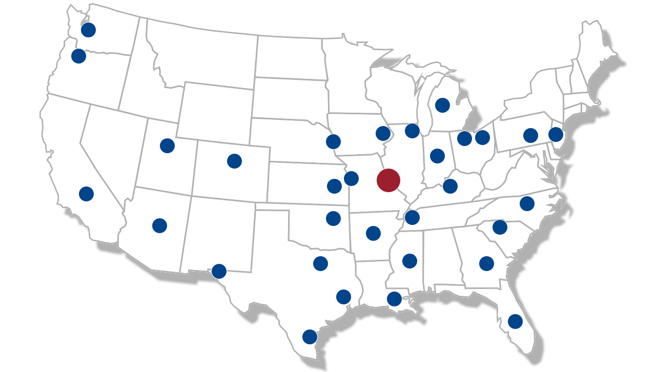 Area map of Rapid Response highlighting CDL job locations